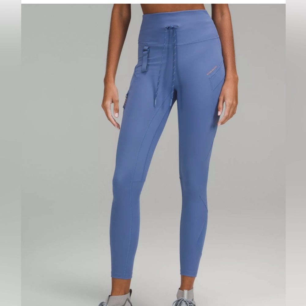 Lululemon Cargo Super High Rise Hiking Tights Leggings Blue 0